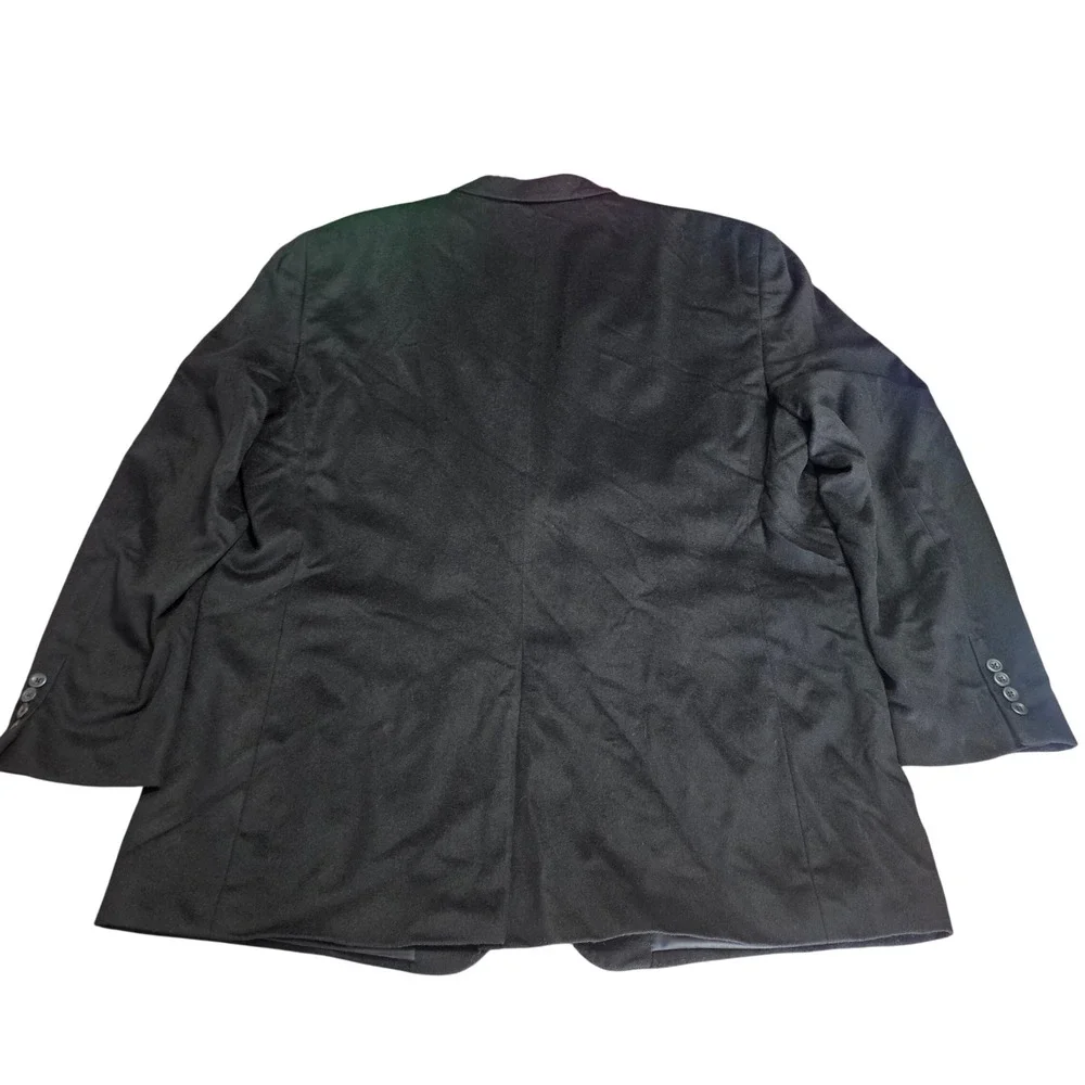 Jos‎ A Bank Pure Cashmere Black Blazer Jacket Sport Coat 50L 2 Button Office 90s